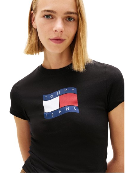 Tommy Hilfiger Jeans t-shirt femme noir imprimé