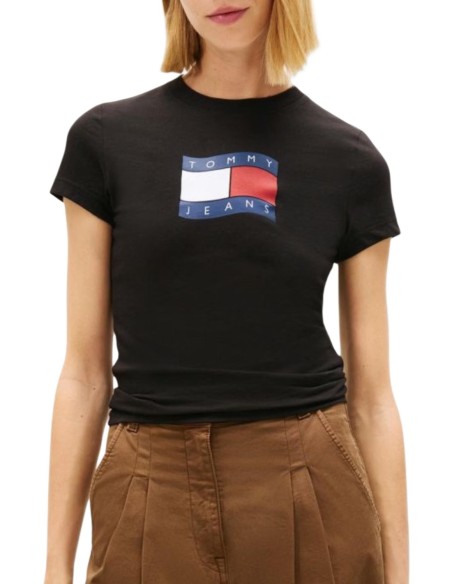 Tommy Hilfiger Jeans t-shirt femme noir imprimé