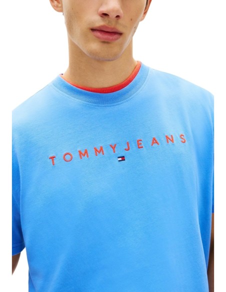 Tommy Hilfiger Jeans t-shirt homme bleu azur imprimé
