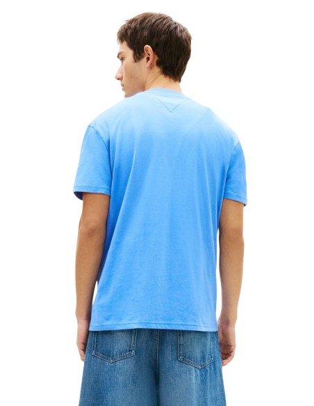Tommy Hilfiger Jeans t-shirt homme bleu azur imprimé
