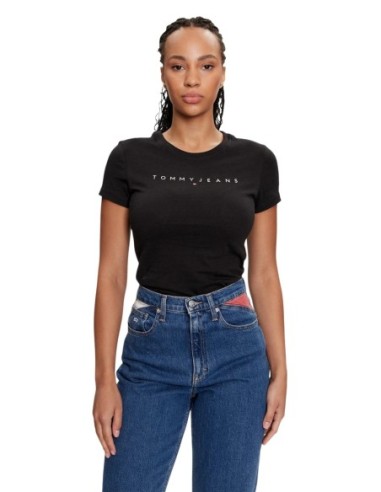 Tommy Hilfiger Jeans t-shirt femme noir coton