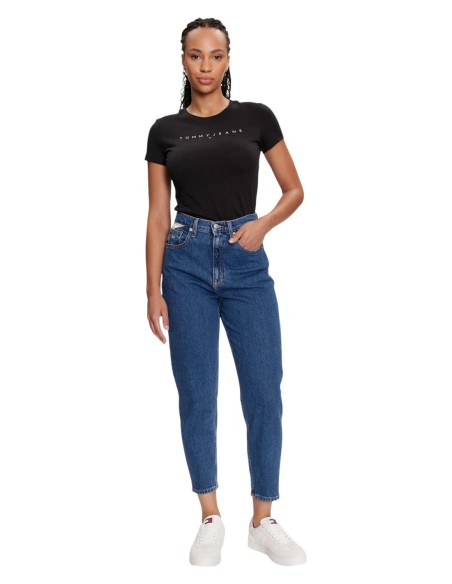 Tommy Hilfiger Jeans t-shirt femme noir coton