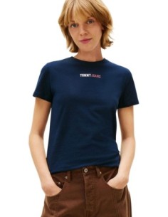 Tommy Hilfiger Jeans t-shirt femme bleu coton bio