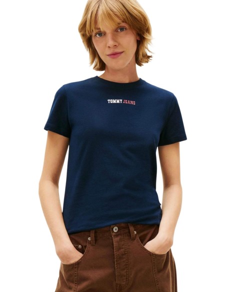Tommy Hilfiger Jeans t-shirt femme bleu coton bio