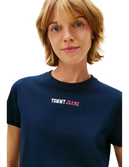 Tommy Hilfiger Jeans t-shirt femme bleu coton bio