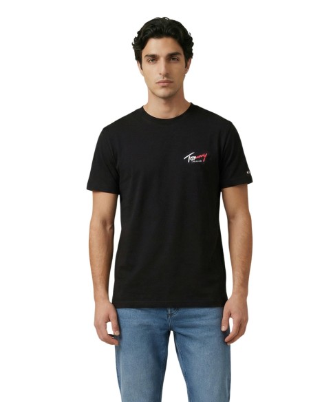 Tommy Hilfiger Jeans t-shirt homme noir coton bio