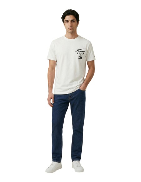 Tommy Hilfiger Jeans t-shirt homme blanc imprimé