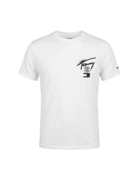 Tommy Hilfiger Jeans t-shirt homme blanc imprimé
