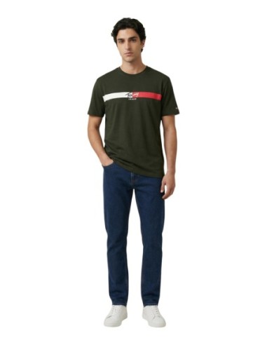 Tommy Hilfiger Jeans t-shirt homme vert imprimé