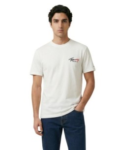 Tommy Hilfiger Jeans t-shirt homme beige coton bio
