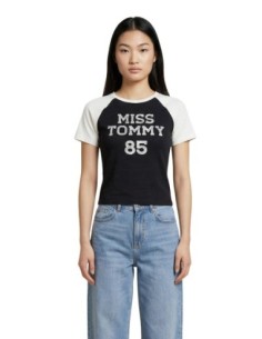 Tommy Hilfiger Jeans t-shirt femme noir imprimé