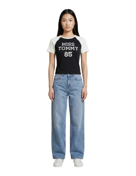 Tommy Hilfiger Jeans t-shirt femme noir imprimé