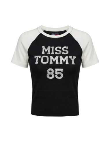 Tommy Hilfiger Jeans t-shirt femme noir imprimé