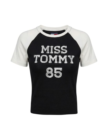 Tommy Hilfiger Jeans t-shirt femme noir imprimé