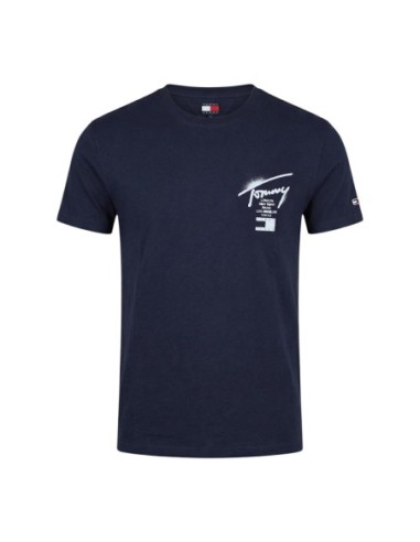 Tommy Hilfiger Jeans t-shirt homme bleu imprimé