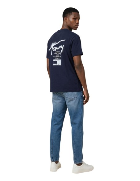 Tommy Hilfiger Jeans t-shirt homme bleu imprimé