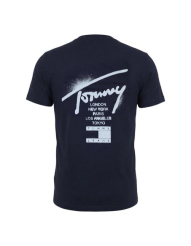 Tommy Hilfiger Jeans t-shirt homme bleu imprimé