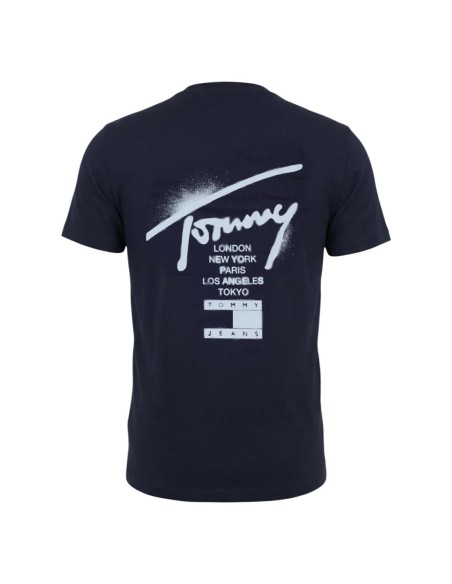 Tommy Hilfiger Jeans t-shirt homme bleu imprimé