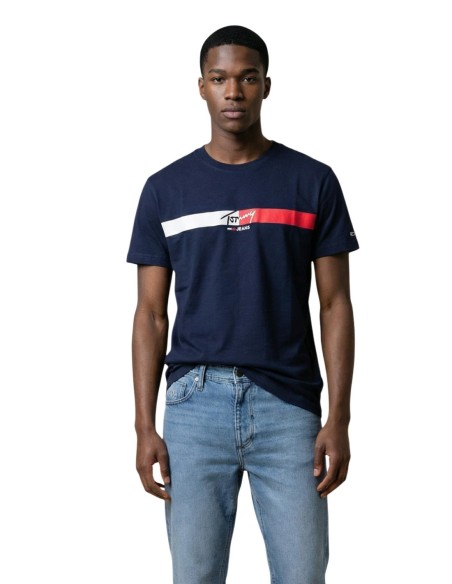 Tommy Hilfiger Jeans t-shirt homme bleu coton bio