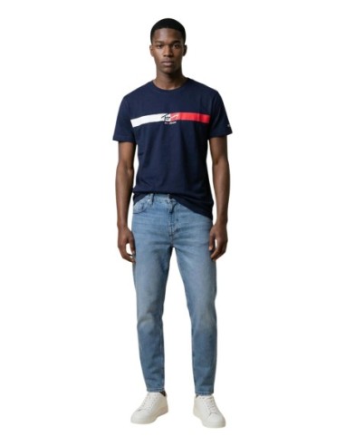 Tommy Hilfiger Jeans t-shirt homme bleu coton bio