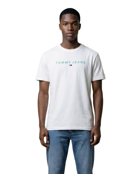 Tommy Hilfiger Jeans t-shirt homme blanc coton bio