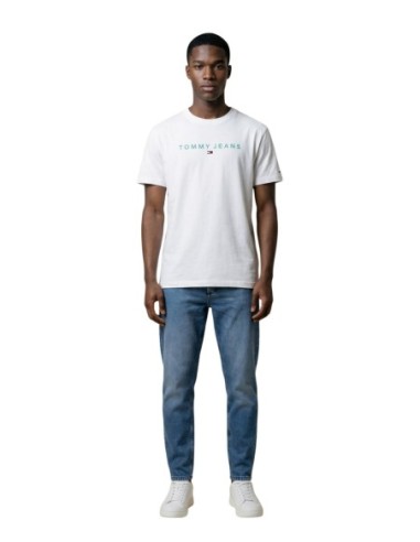 Tommy Hilfiger Jeans t-shirt homme blanc coton bio