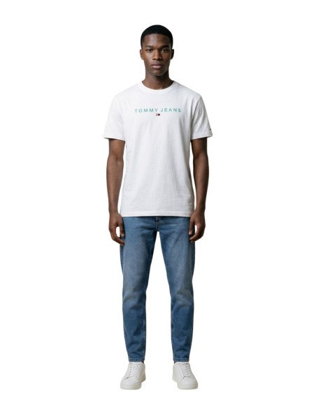 Tommy Hilfiger Jeans t-shirt homme blanc coton bio