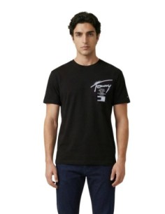 Tommy Hilfiger Jeans t-shirt homme noir coton bio