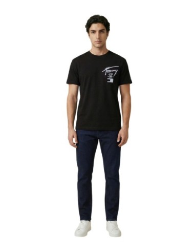 Tommy Hilfiger Jeans t-shirt homme noir coton bio