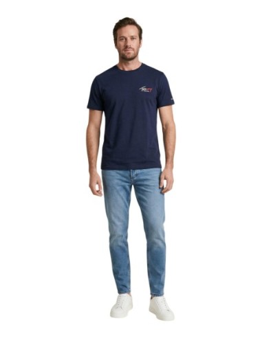 Tommy Hilfiger Jeans t-shirt homme bleu coton bio