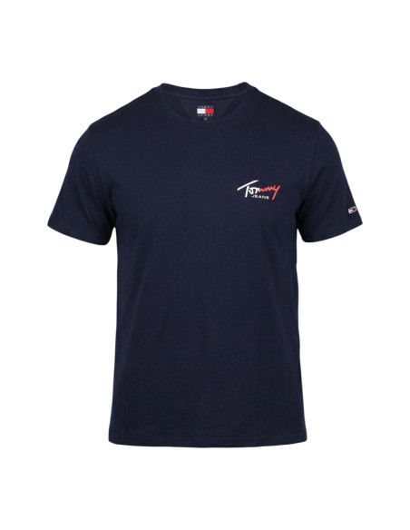 Tommy Hilfiger Jeans t-shirt homme bleu coton bio