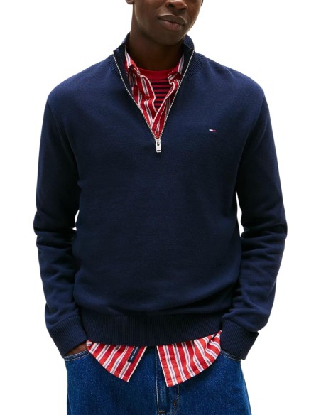 Tommy Hilfiger Jeans sweat homme bleu zippé