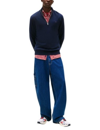 Tommy Hilfiger Jeans sweat homme bleu zippé