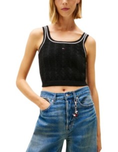 Tommy Hilfiger Jeans top femme noir bretelles