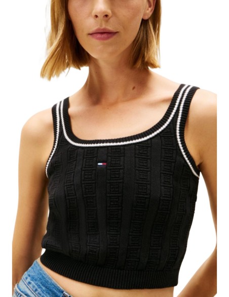 Tommy Hilfiger Jeans top femme noir bretelles