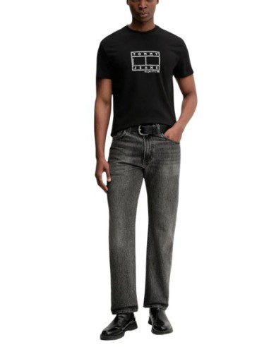 Tommy Hilfiger Jeans t-shirt homme noir coton bio