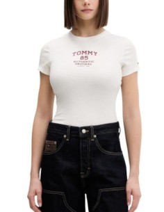 Tommy Hilfiger Jeans t-shirt femme blanc imprimé