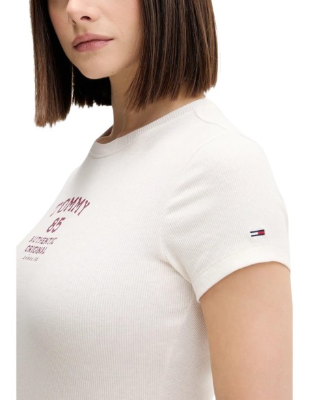 Tommy Hilfiger Jeans t-shirt femme blanc imprimé