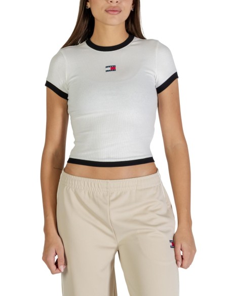 Tommy Hilfiger Jeans t-shirt femme blanc stretch