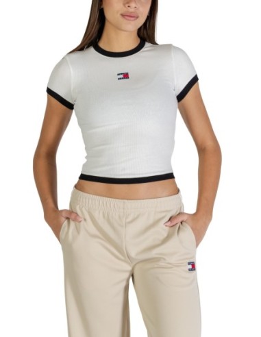 Tommy Hilfiger Jeans t-shirt femme blanc stretch