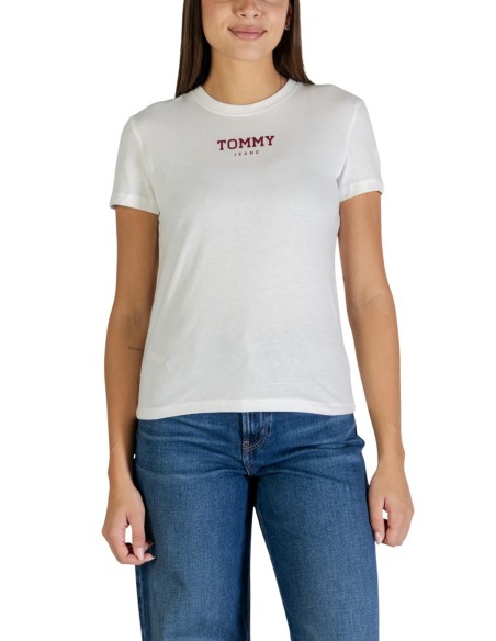 Tommy Hilfiger Jeans t-shirt femme blanc coton bio