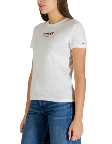 Tommy Hilfiger Jeans t-shirt femme blanc coton bio