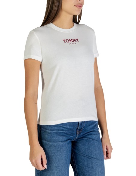 Tommy Hilfiger Jeans t-shirt femme blanc coton bio