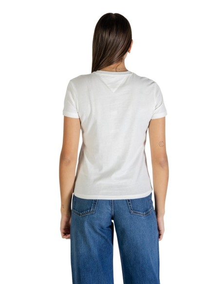 Tommy Hilfiger Jeans t-shirt femme blanc coton bio