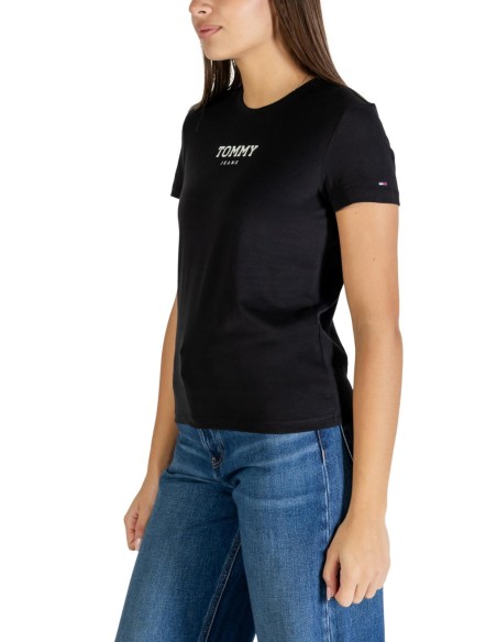 Tommy Hilfiger Jeans t-shirt femme noir coton bio