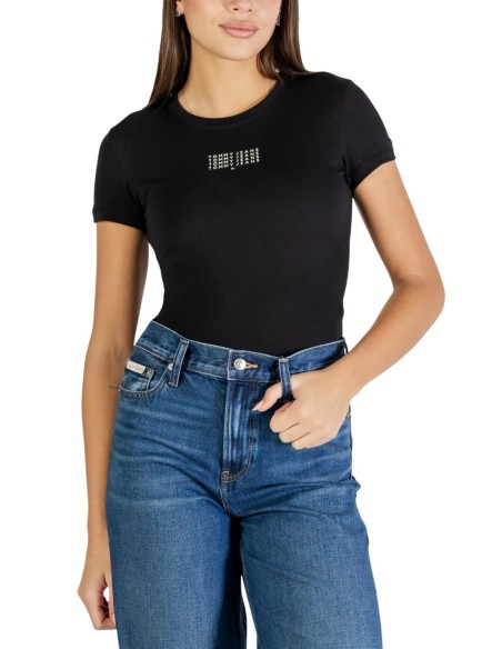 Tommy Hilfiger Jeans t-shirt femme noir coton bio