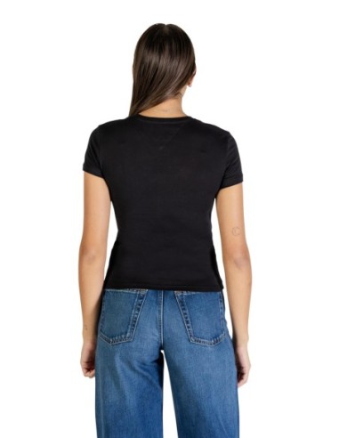 Tommy Hilfiger Jeans t-shirt femme noir coton bio