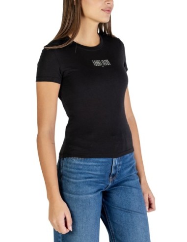 Tommy Hilfiger Jeans t-shirt femme noir coton bio