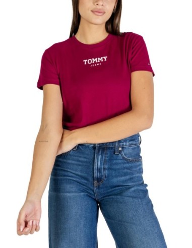 Tommy Hilfiger Jeans t-shirt femme bordeaux