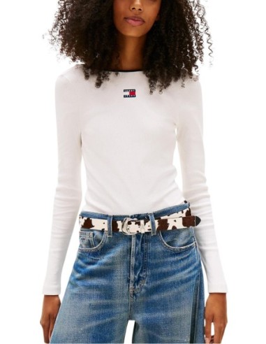 Tommy Hilfiger Jeans t-shirt femme blanc manches longues